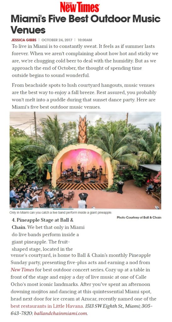 Miami New Times - Miami's Best Outdoor Venues