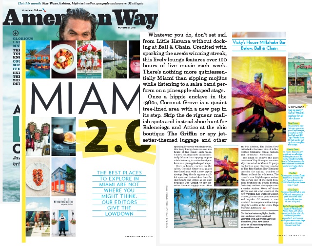 American Way Magazine Where to go in Miami