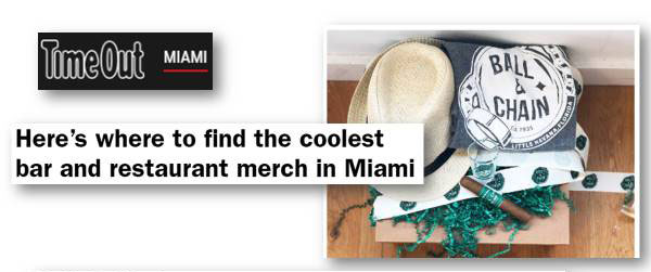 Clips from TimeOut Miami featuring Ball & Chain Merchandise