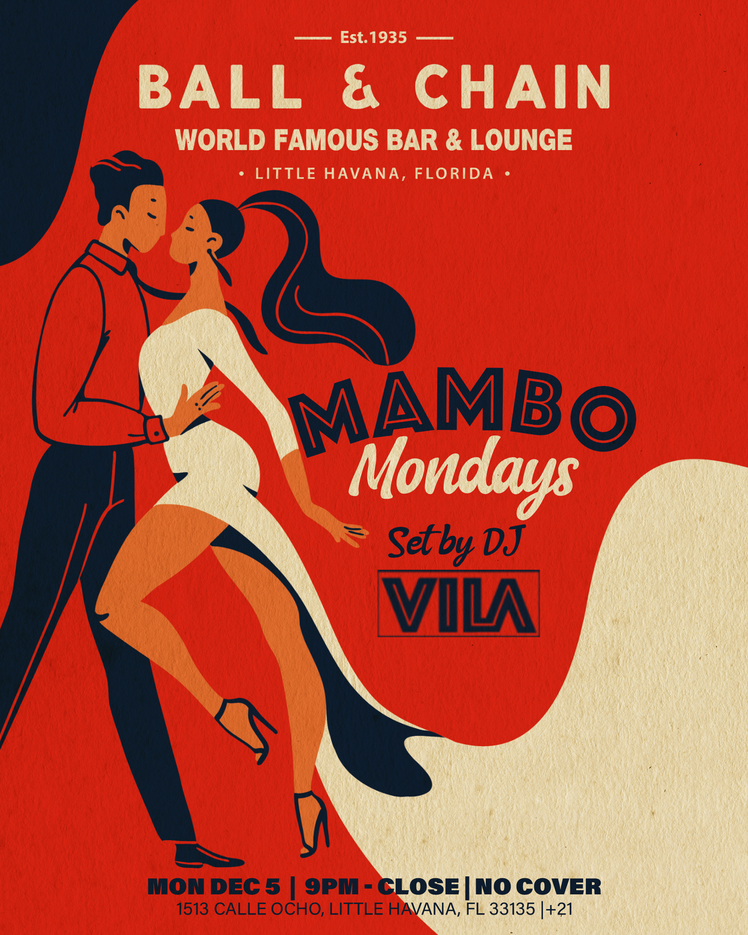 Illustration of a couple dancing the mambo