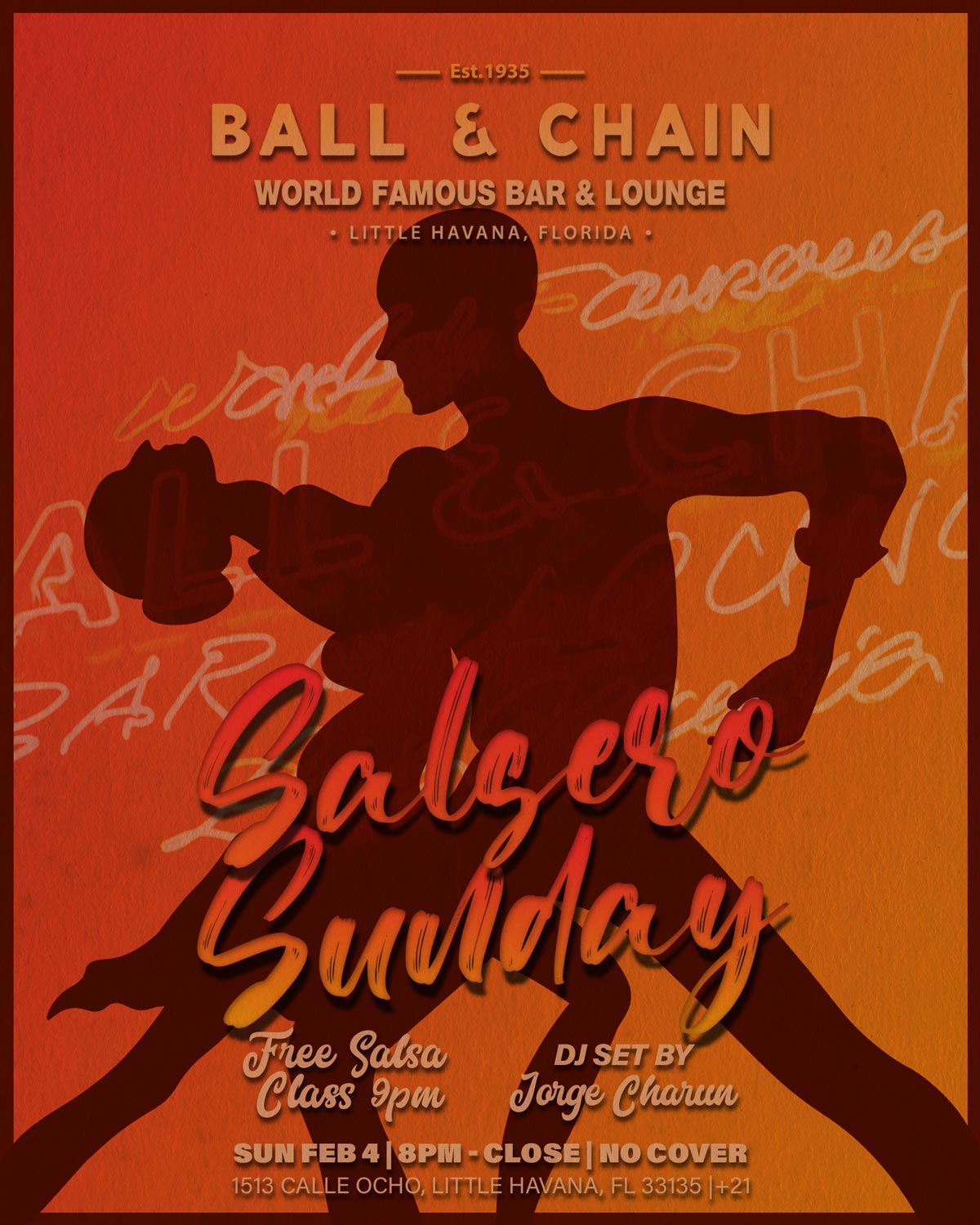 silhouette of a man and a woman dancing salsa