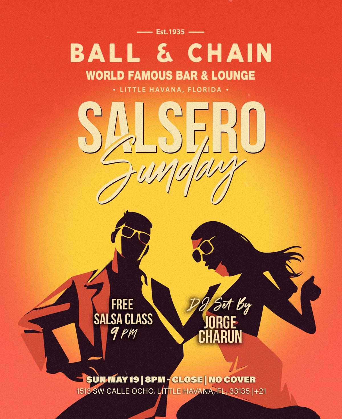stylized illustration of a couple dancing salsa