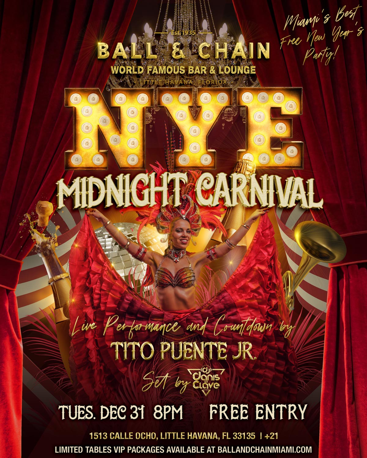 New Year's Eve at Ball & Chain Miami