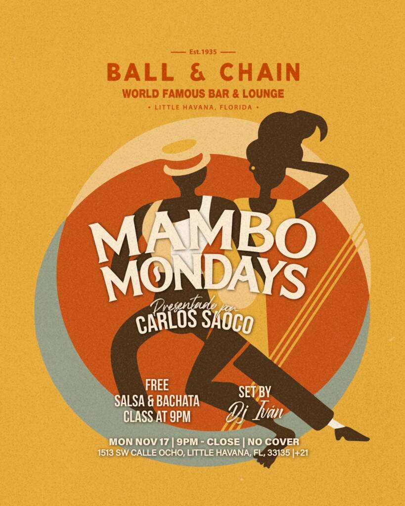 silhouette of a stylish couple dancing mambo