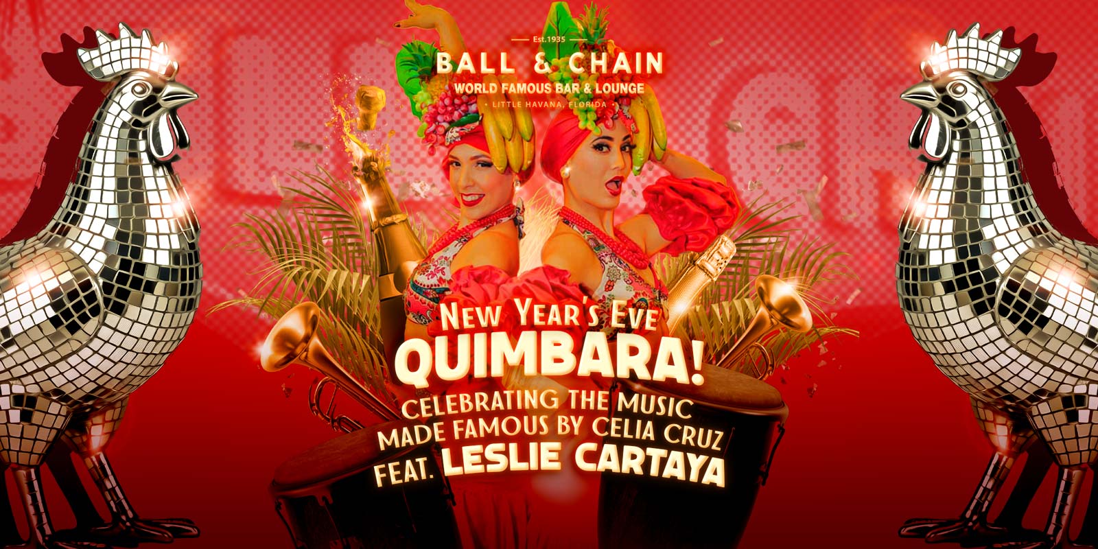 New Year's Eve at Ball & Chain Free Party in Miami