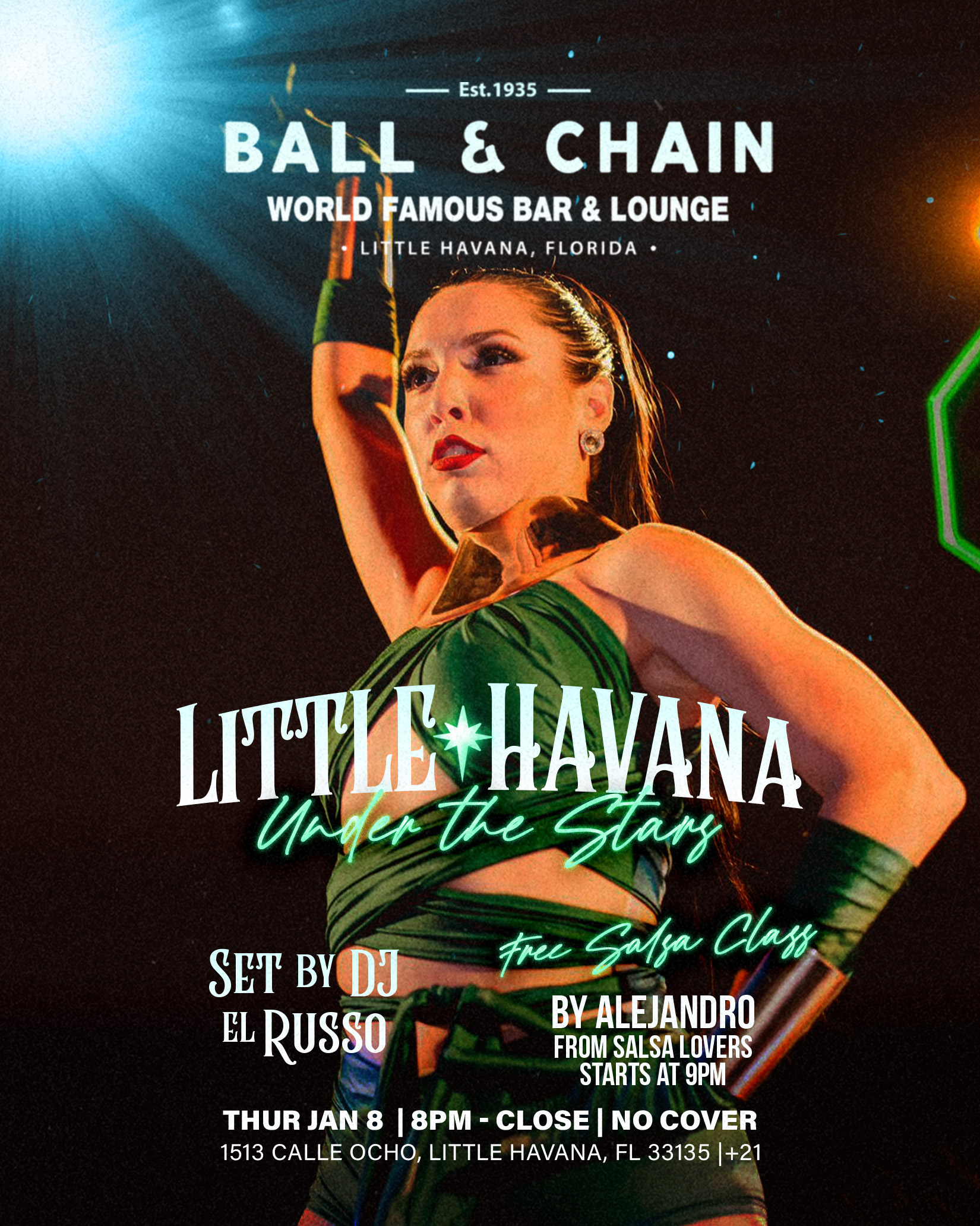 showgirl dancing with her arm up