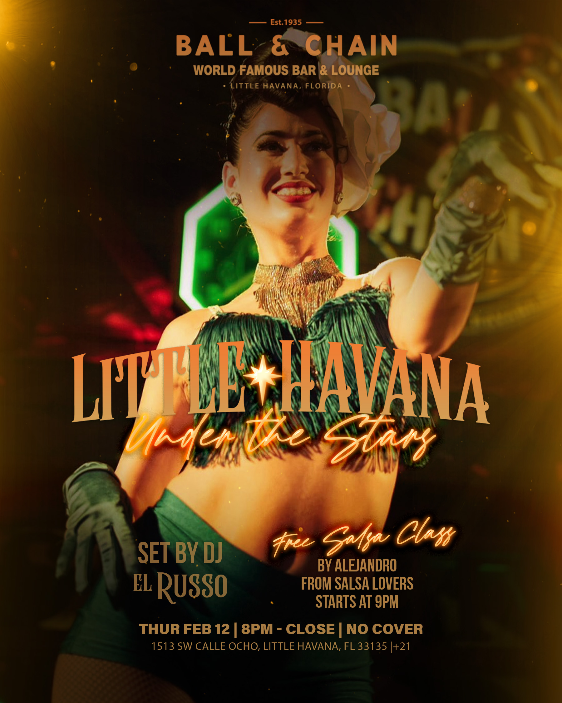 showgirl in a green top and gloves