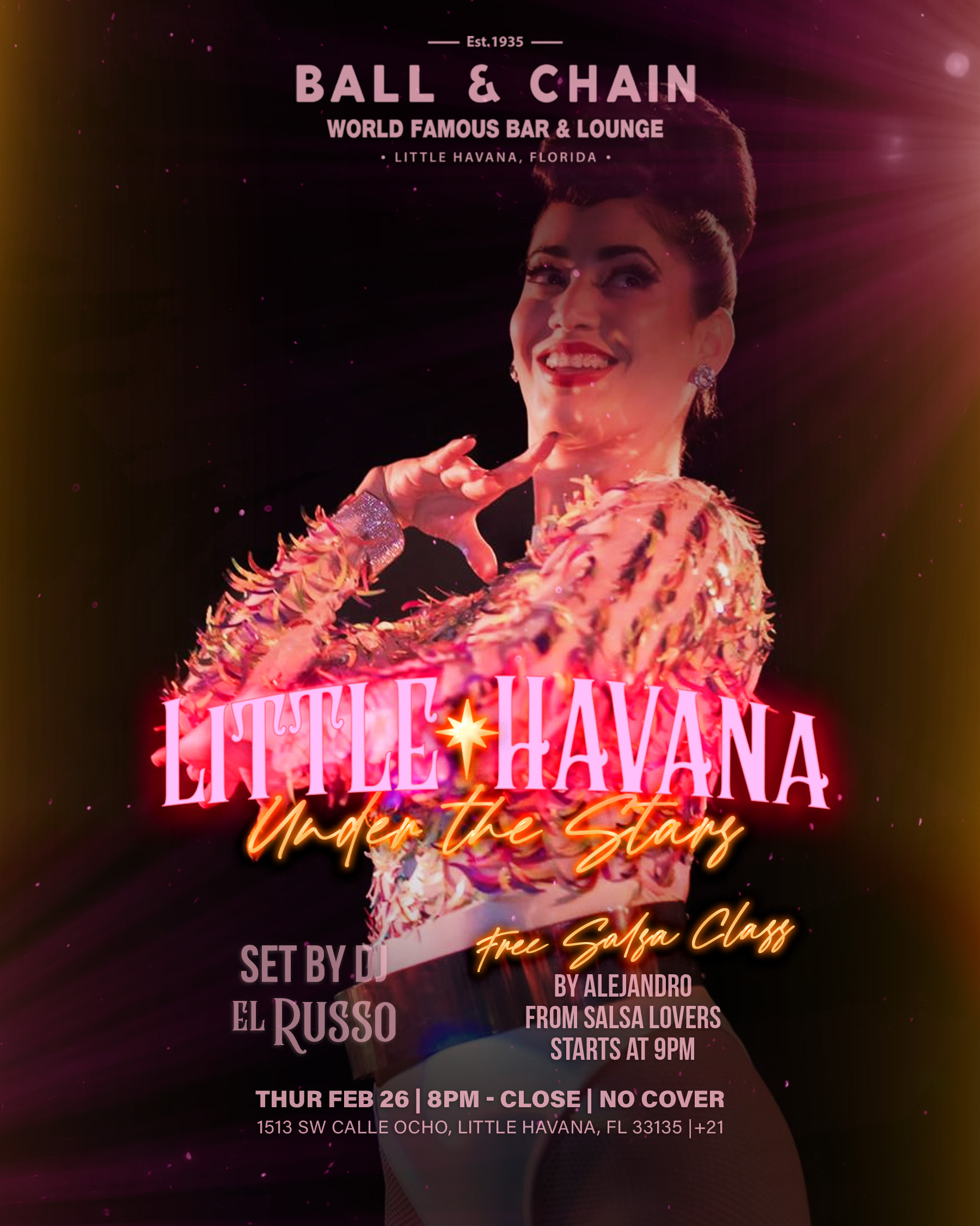 showgirl on stage with sequined top