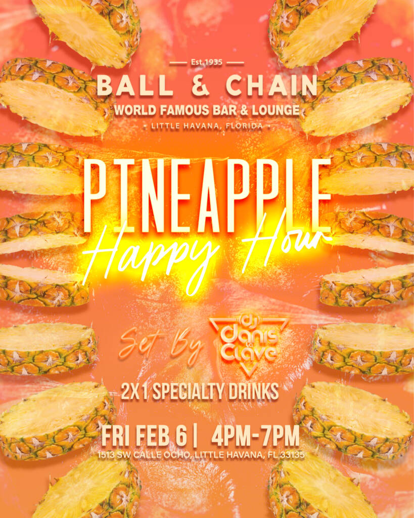 slices of pineapple floating on an orange background