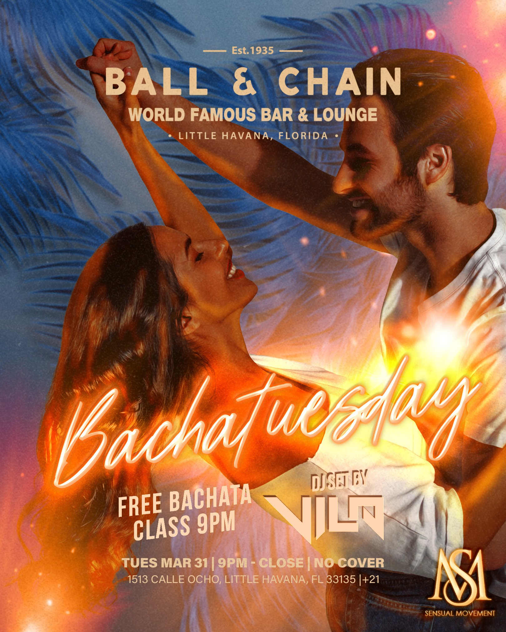 bachata dancers dipping and swinging