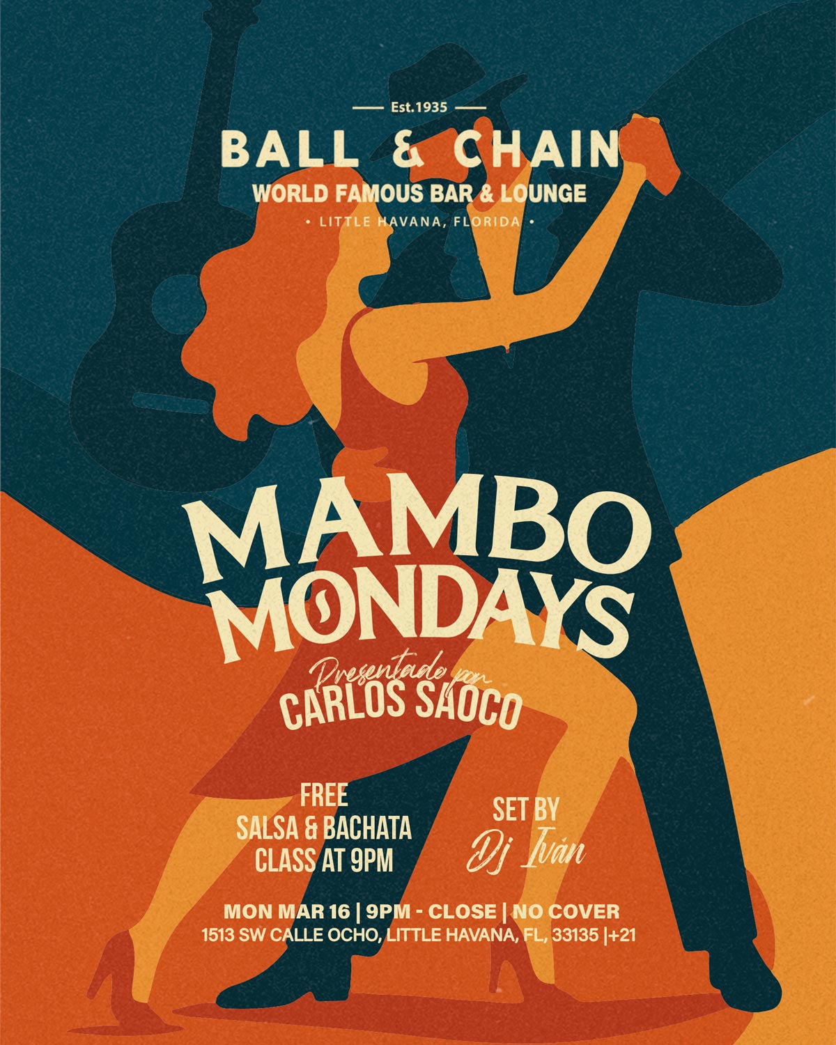 cutout illustration of a couple dancing mambo