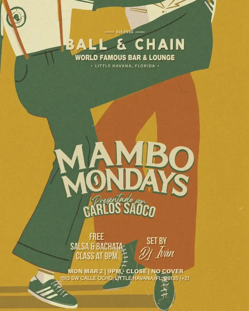 cutout illustration of a couple dancing mambo