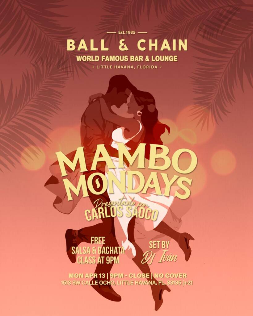 illustration of a couple dancing mambo closely