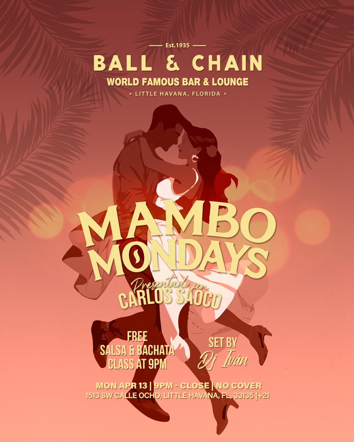 illustration of a couple dancing mambo closely