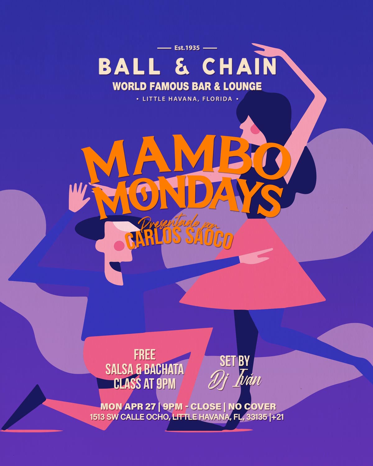 illustration of a man and woman dancing the man is spinning her