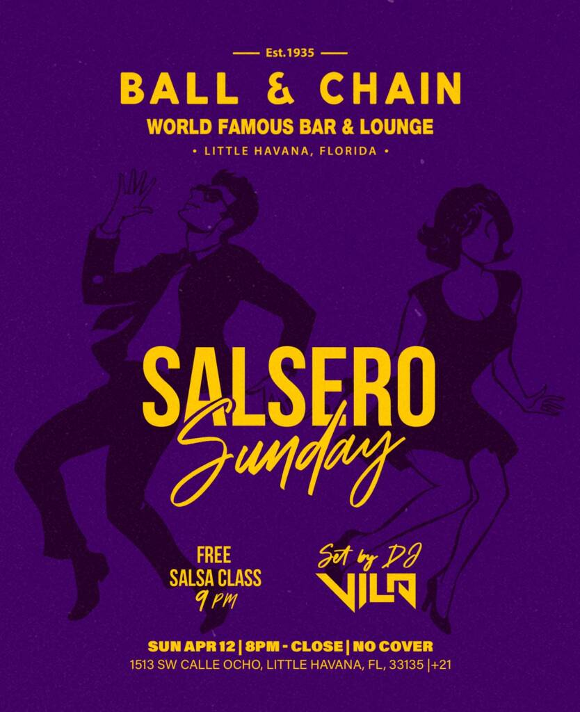 illustration of a couple dancing salsa on a purple background