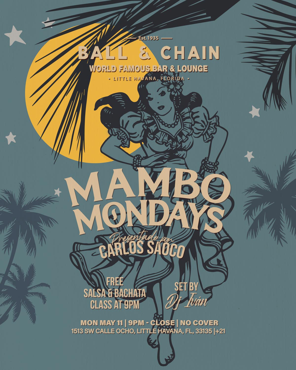 illustration of a woman dancing mambo