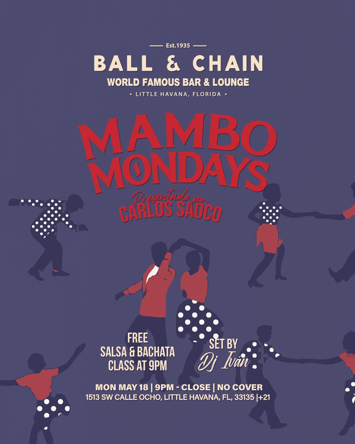 Illustration of 1950's style dressed Mambo dancers