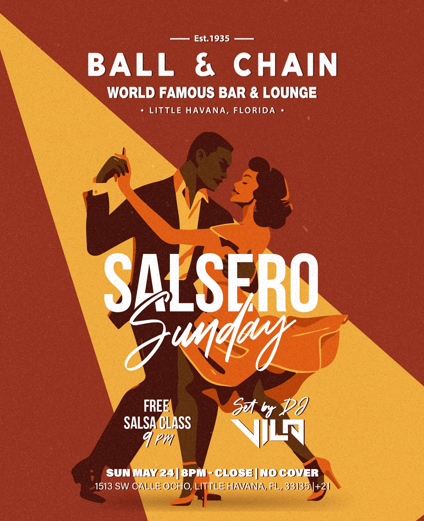 illustration of a couple dancing salsa in a spotlight