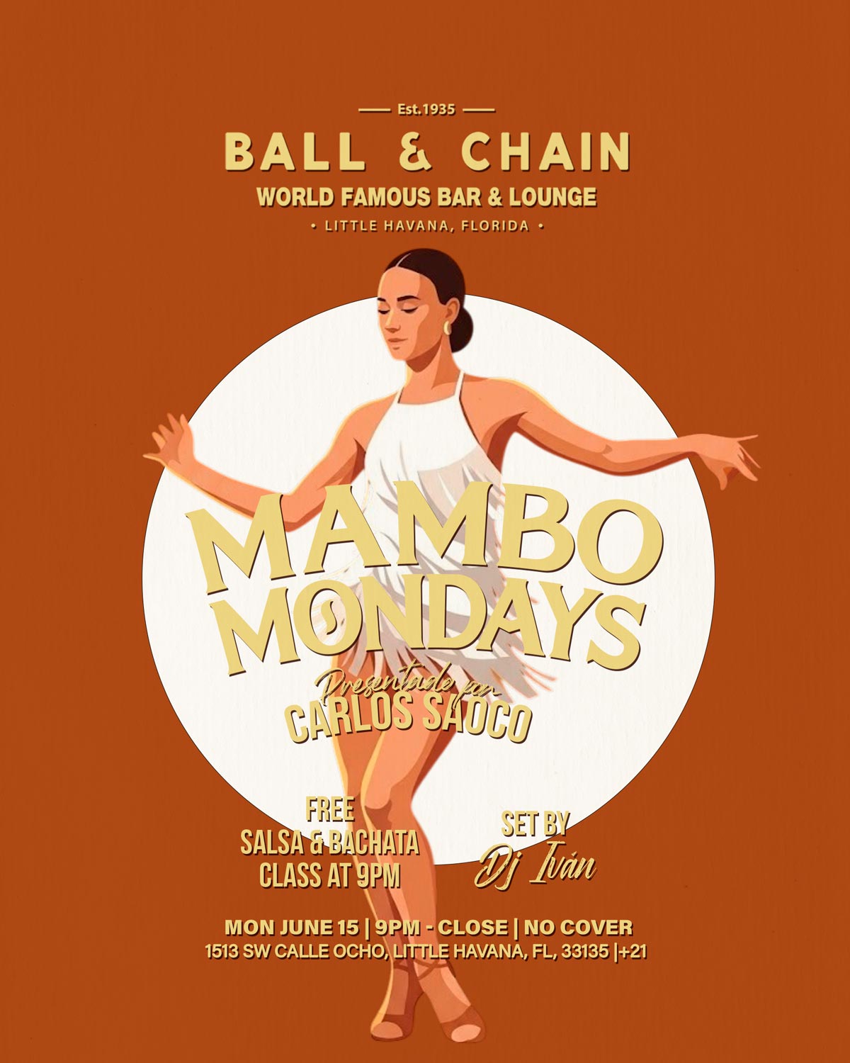 woman in a white dress dancing mambo