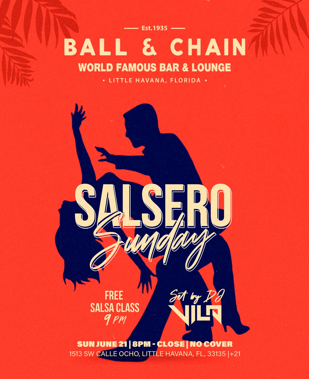 silhouette of a man dipping a woman dancing salsa