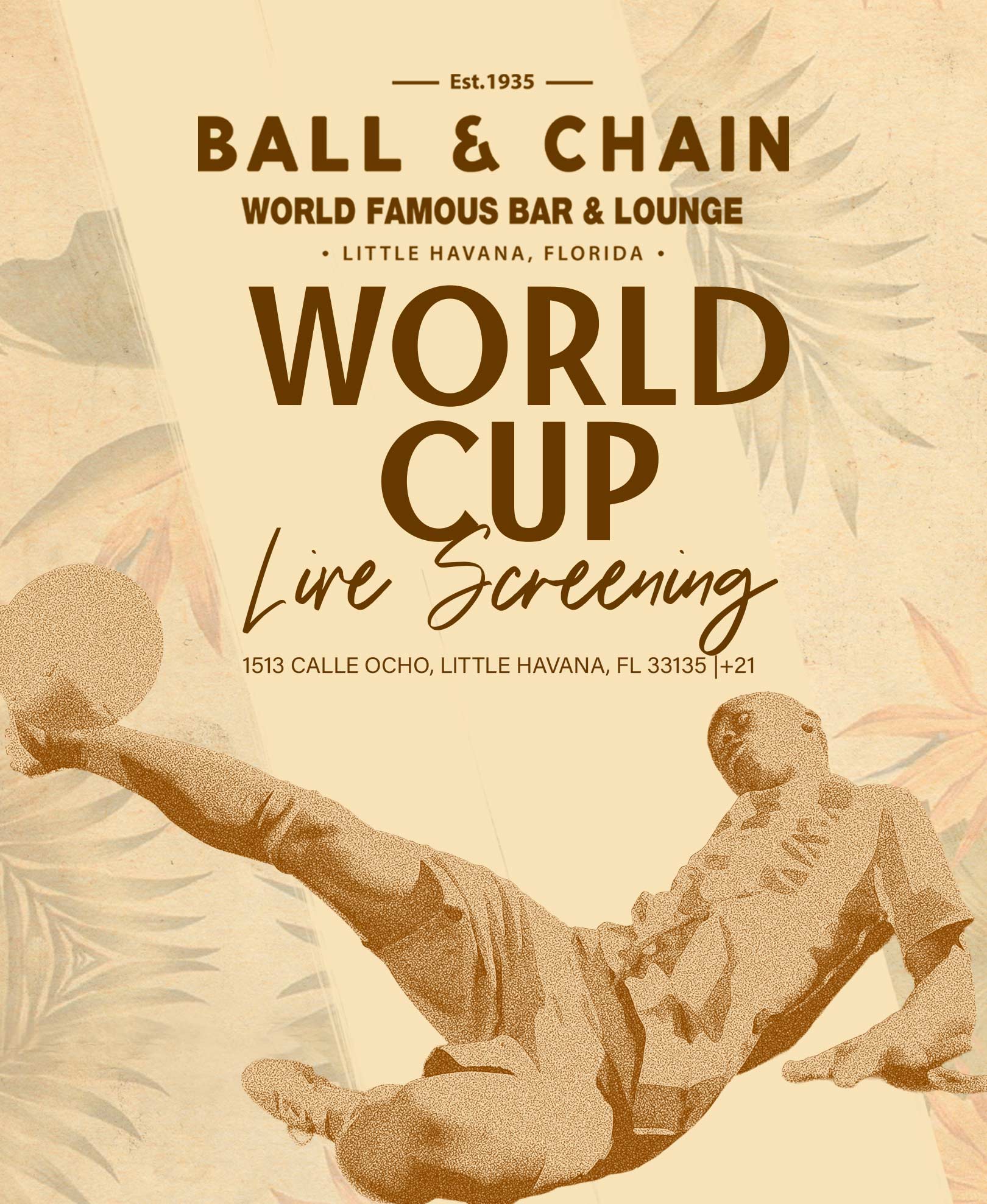 Watch the World Cup live at Ball & Chain!