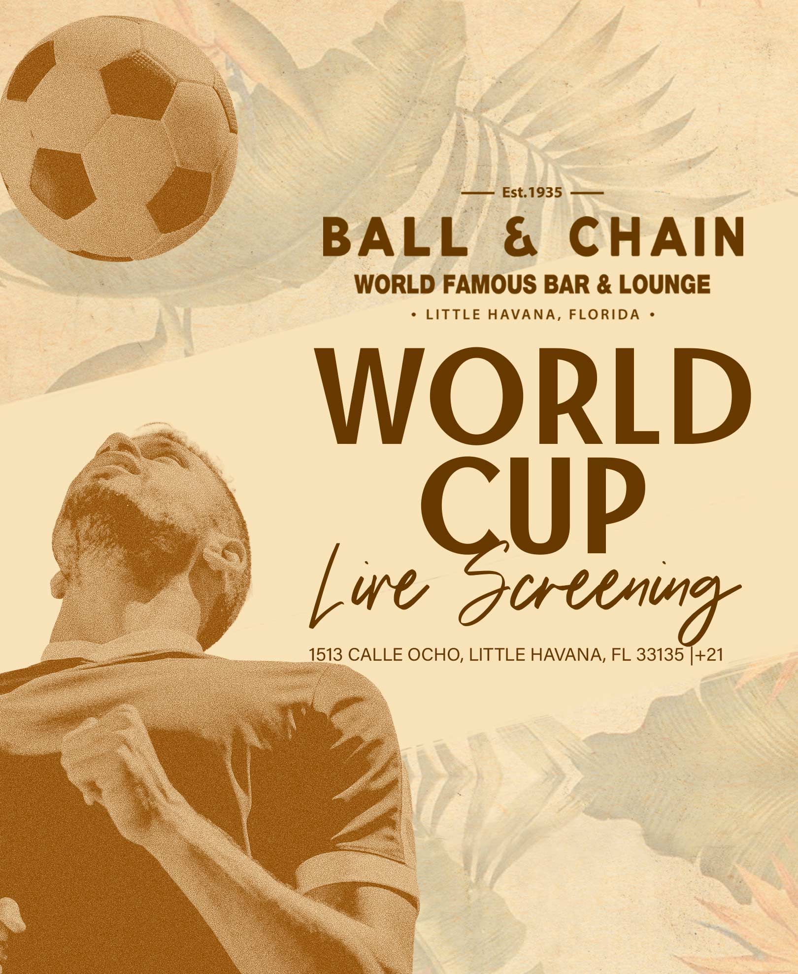 Soccer player heading a ball in a World Cup match