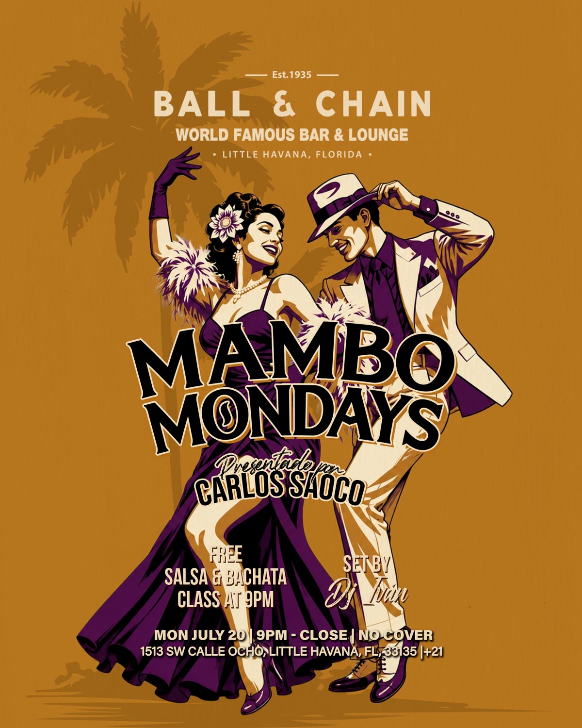 couple dancing mambo in an illustration