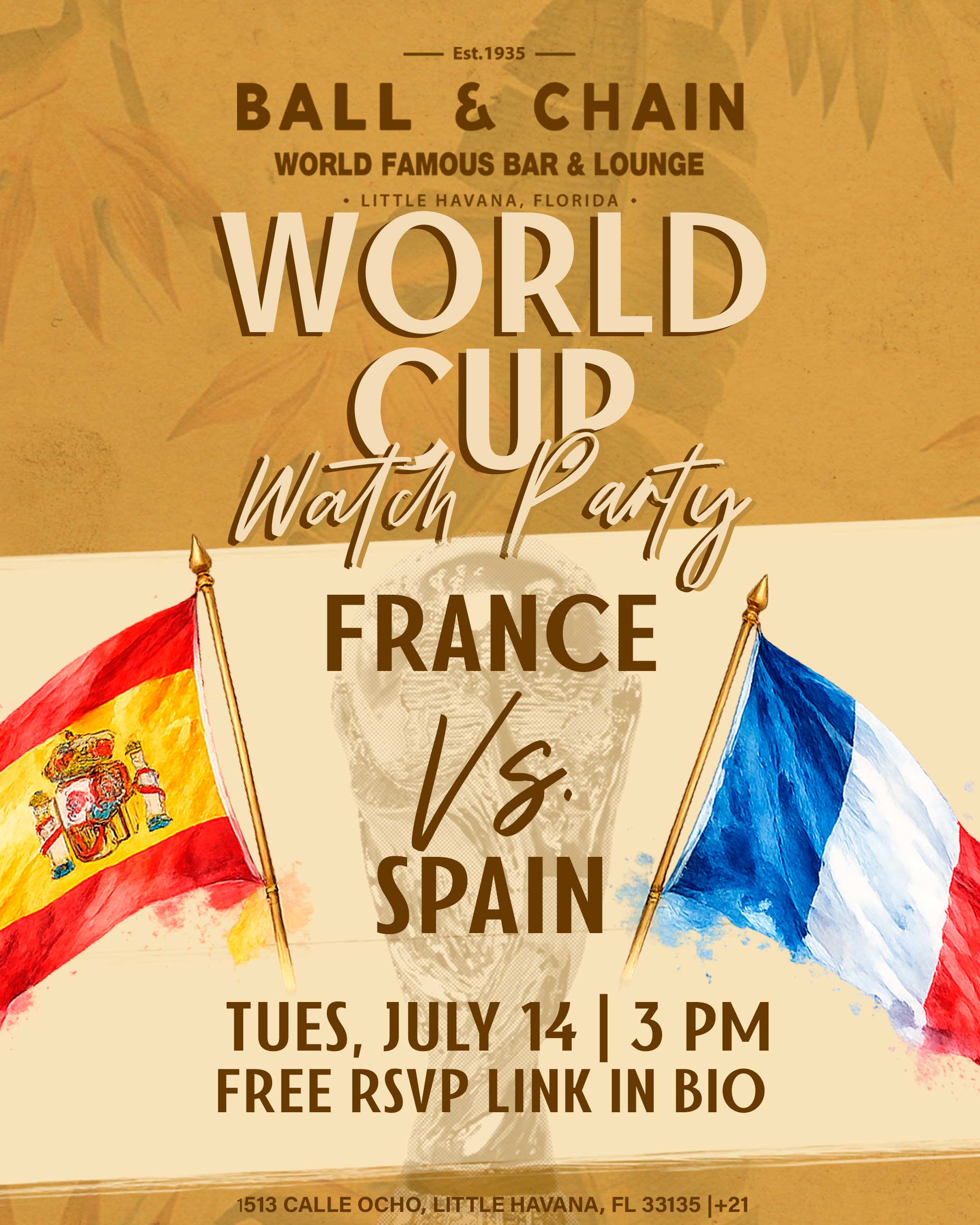 France vs. Spain watch party at Ball & Chain