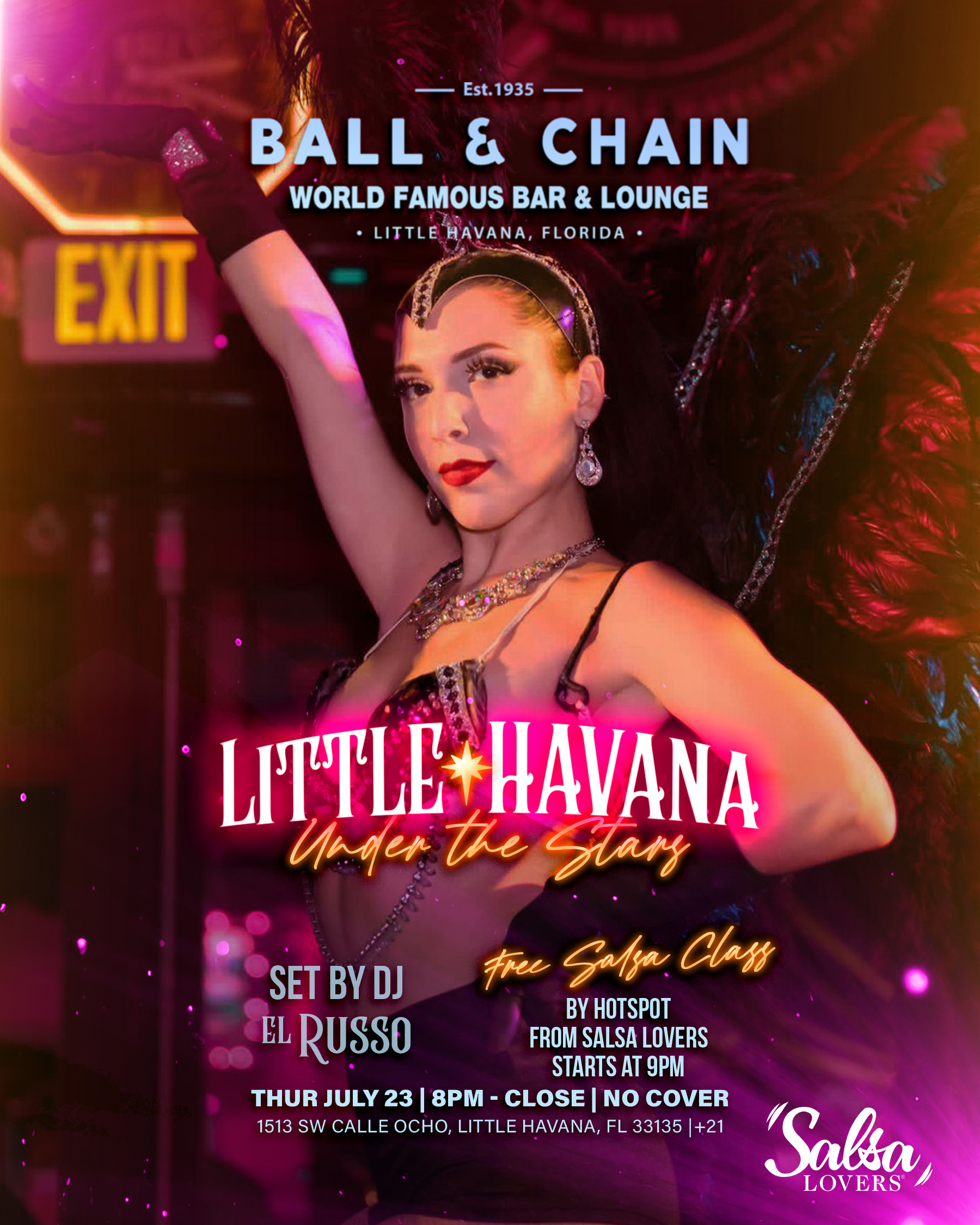 B&C_littlehavana_JULY23 showgirl in a bustier dancing on stage