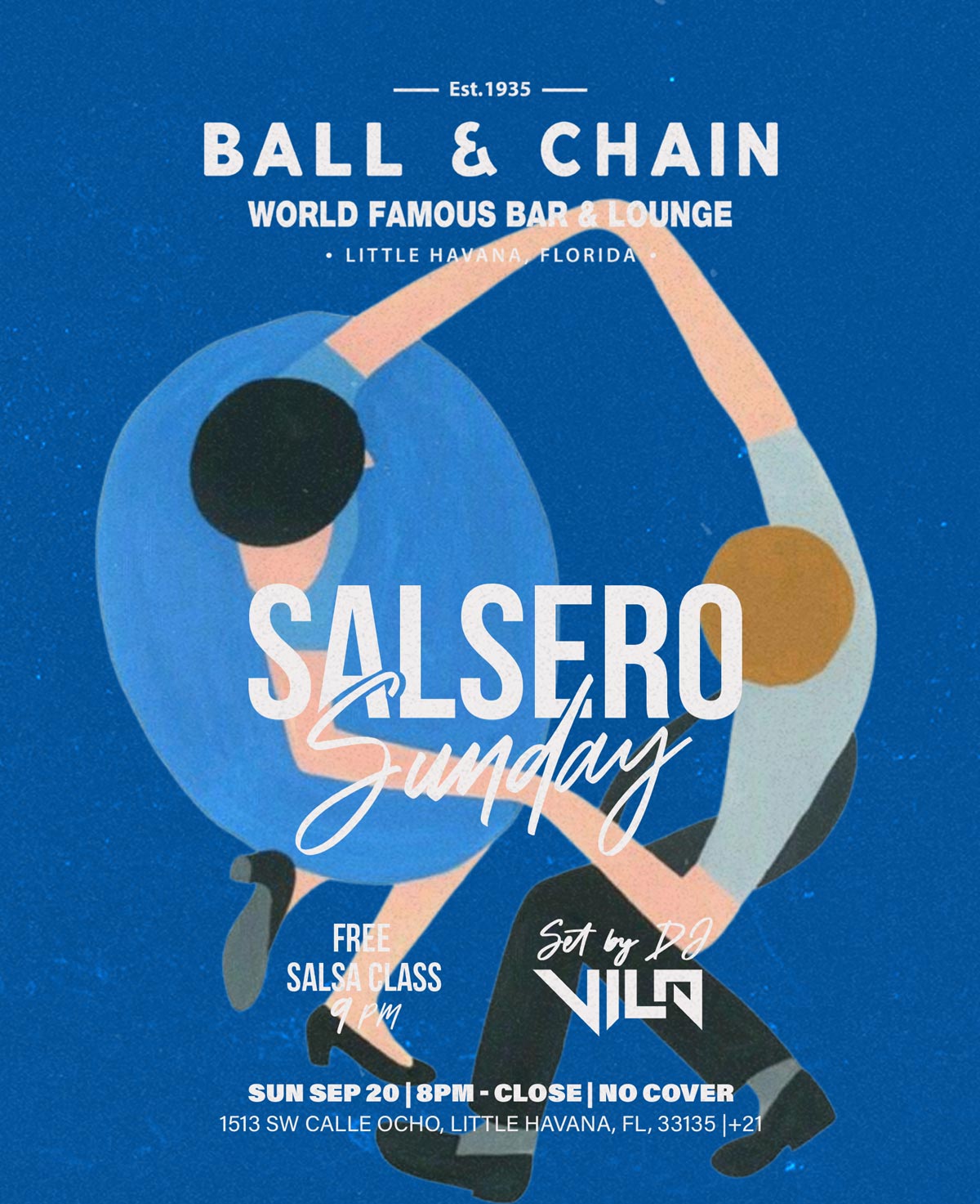 drawing of a couple dancing salsa viewed from overhead