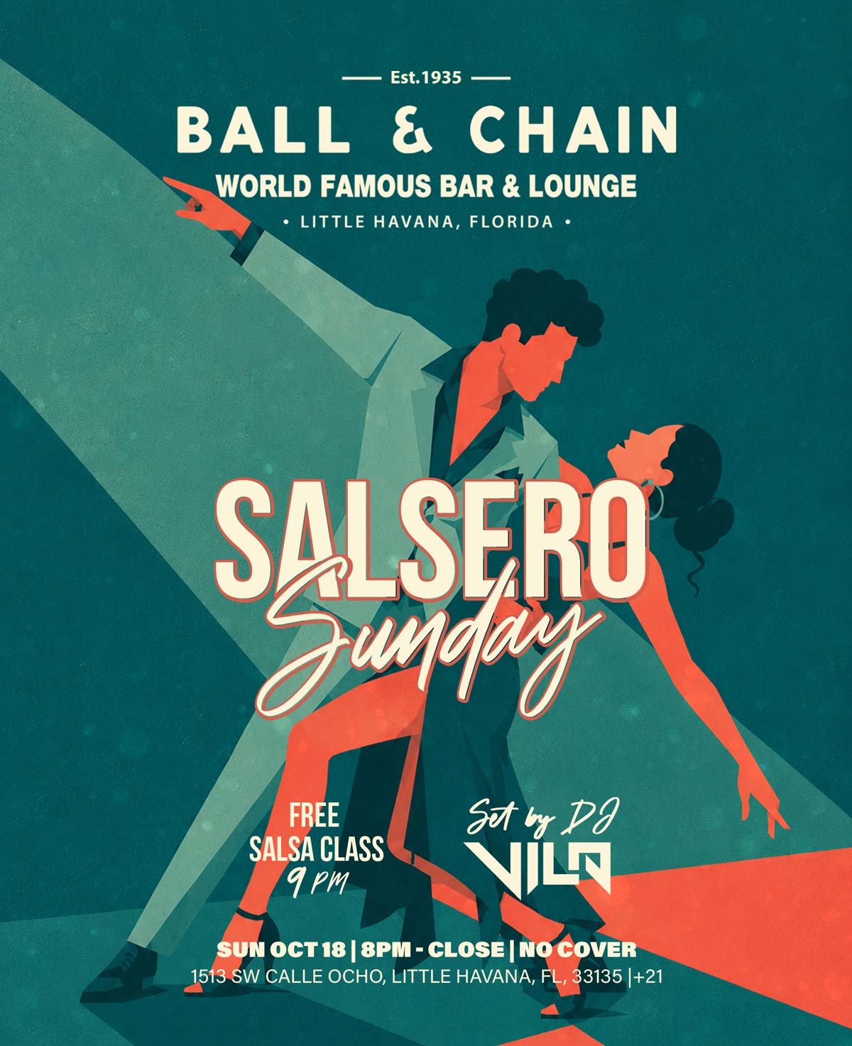 cutout illustration of a couple dancing salsa